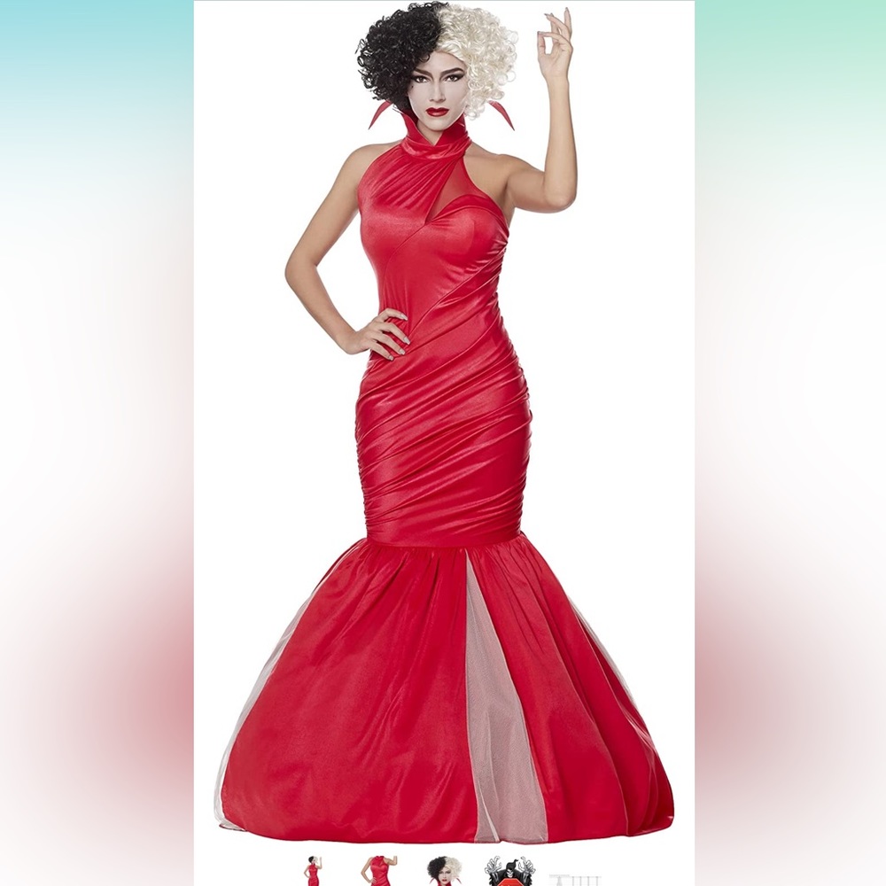 Adult Red Cruella Dress Costume